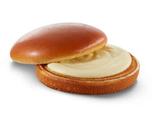 Imagem de Pão tipo Brioche com molho com queijo mussarela